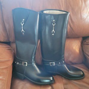DAV Black  Rain Winter boots fleece lined  sz 9